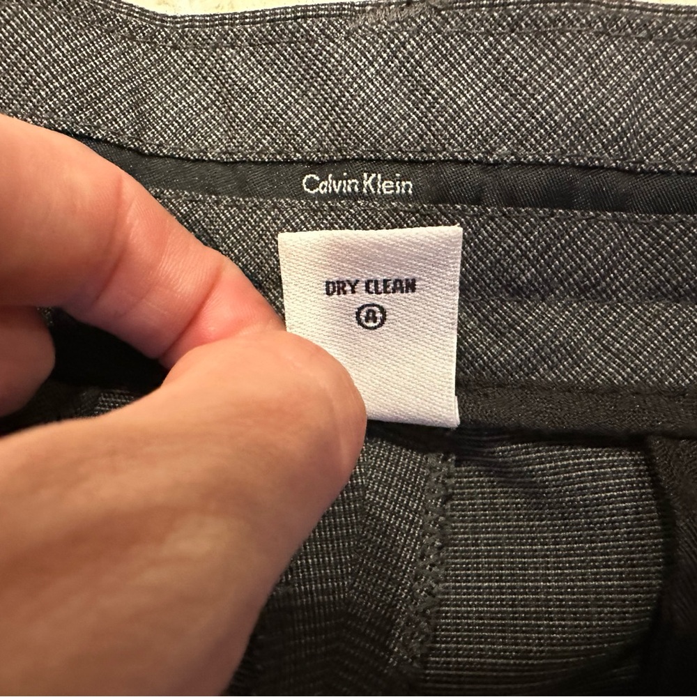 Calvin Klein Gray Wool Blend Trouser Pants 33 x 32 - Picture 5 of 6